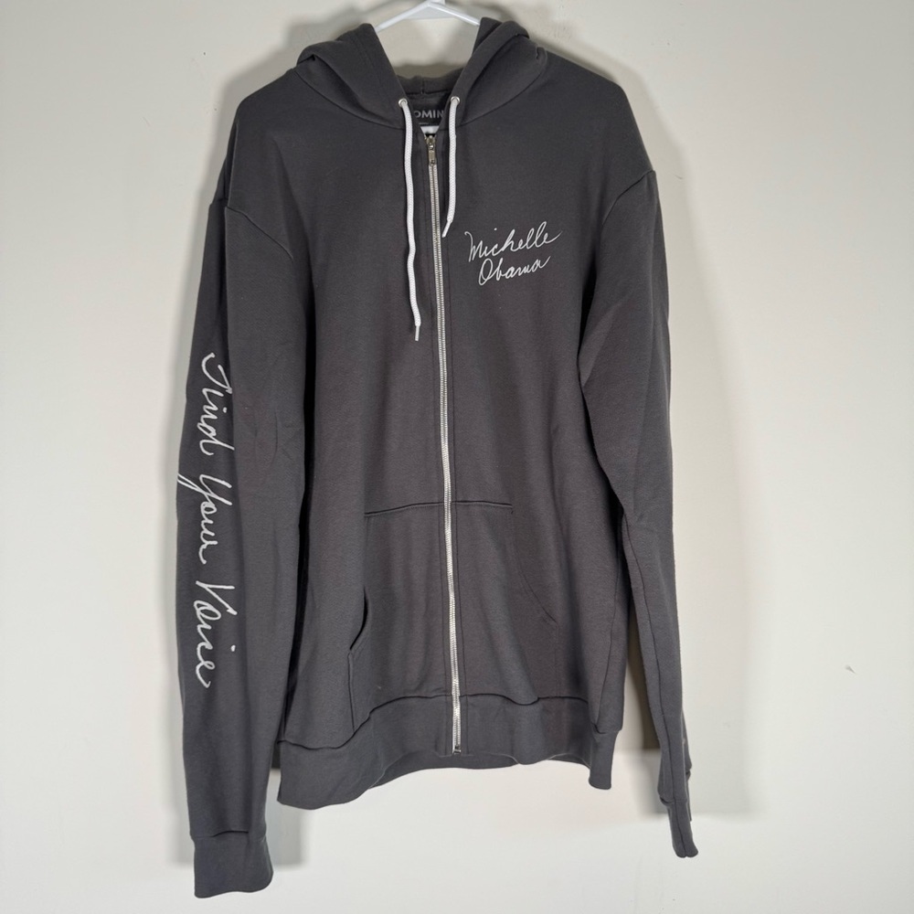 Michelle Obama Becoming Find Your Voice Zip-Up Hoodie XL